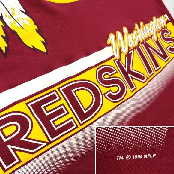 Redskins Vintage T-Shirt AOP Single Stitch 1994 90s Salem Sportswear USA Large - Picture 7 of 15